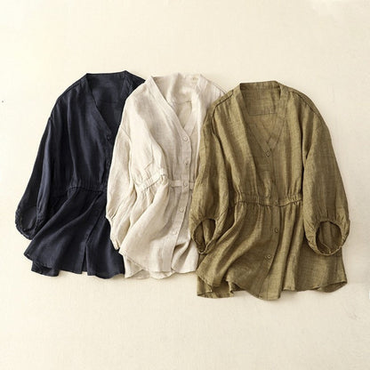Vélemor | Taillierte Bluse mit Knopfleiste