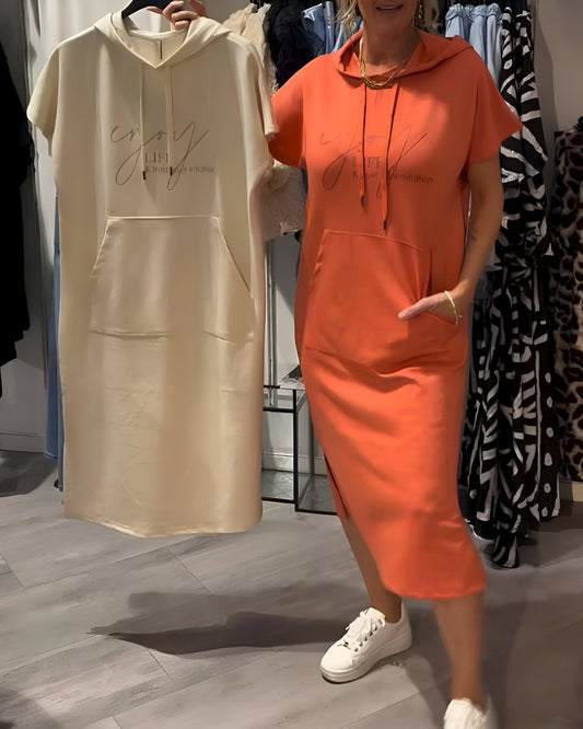 Saskia™ | Lässiges Kapuzenkleid