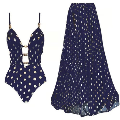 Traje de baño de dos piezas calado SerenaLuxe