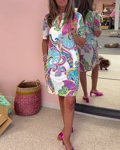 Nadia - Vestido midi estampado