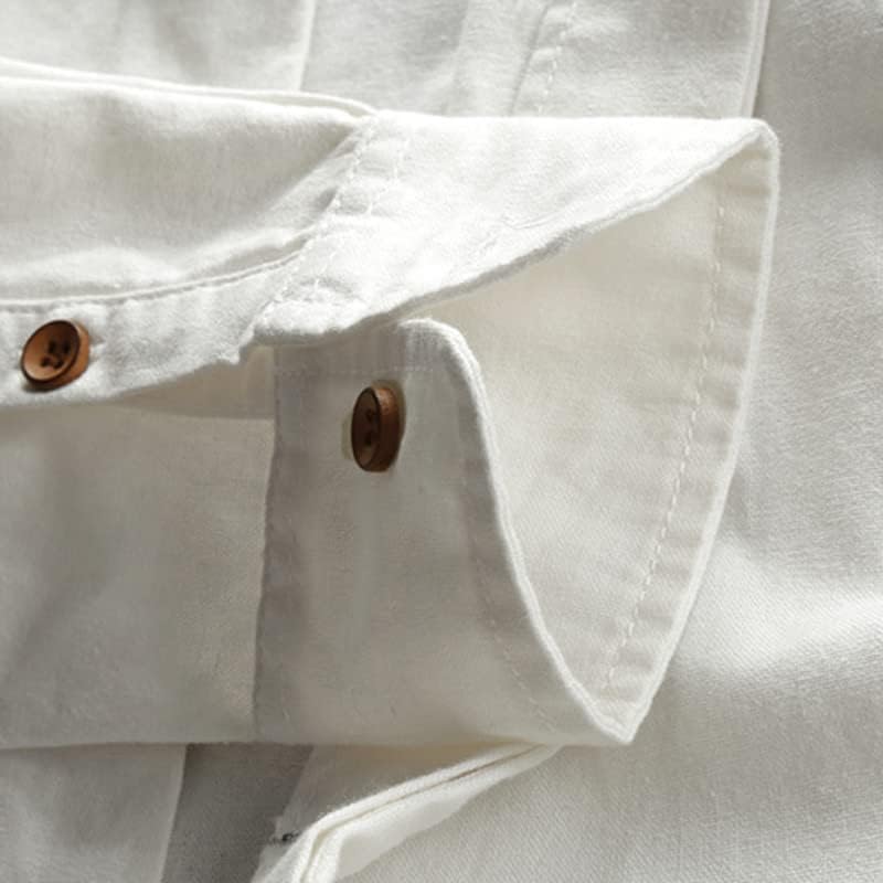 Camisa de lino con cuello mao