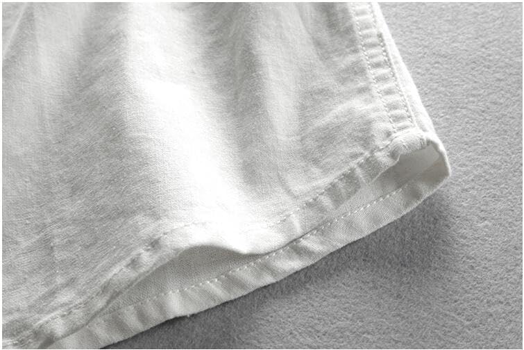 Camisa de lino con cuello mao