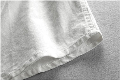 Camisa de lino con cuello mao