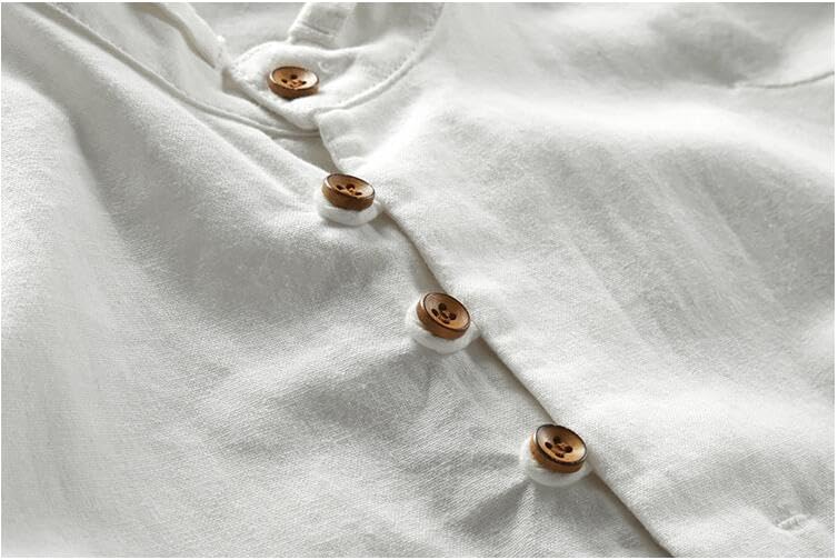 Camisa de lino con cuello mao