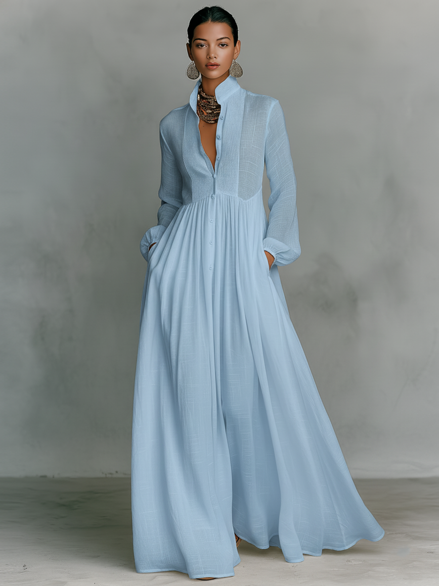 ALICIA™ | Vestido Maxi Natural