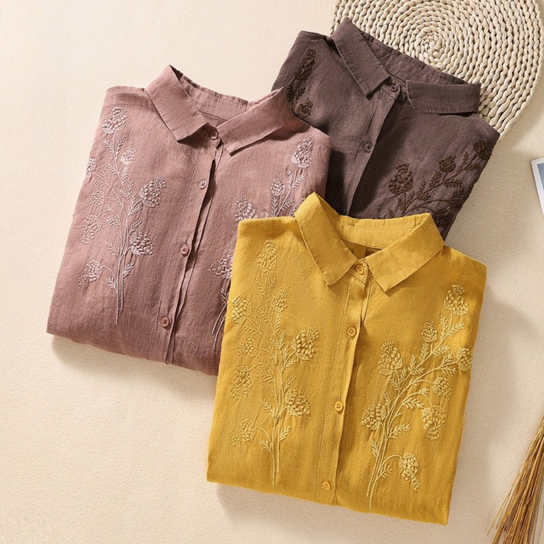 Valemor | Blusa bordada con cuello clásico