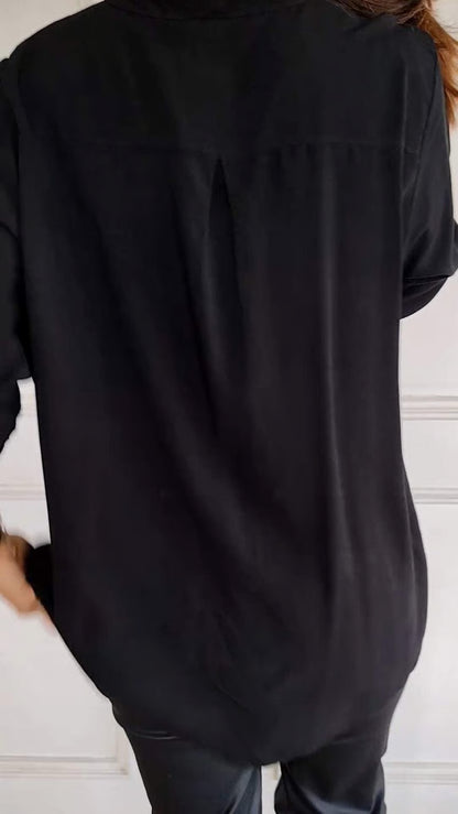 SERENA - TOP CASUAL CON CUELLO EN V