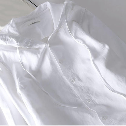 Sobrecamisa de lino con capucha