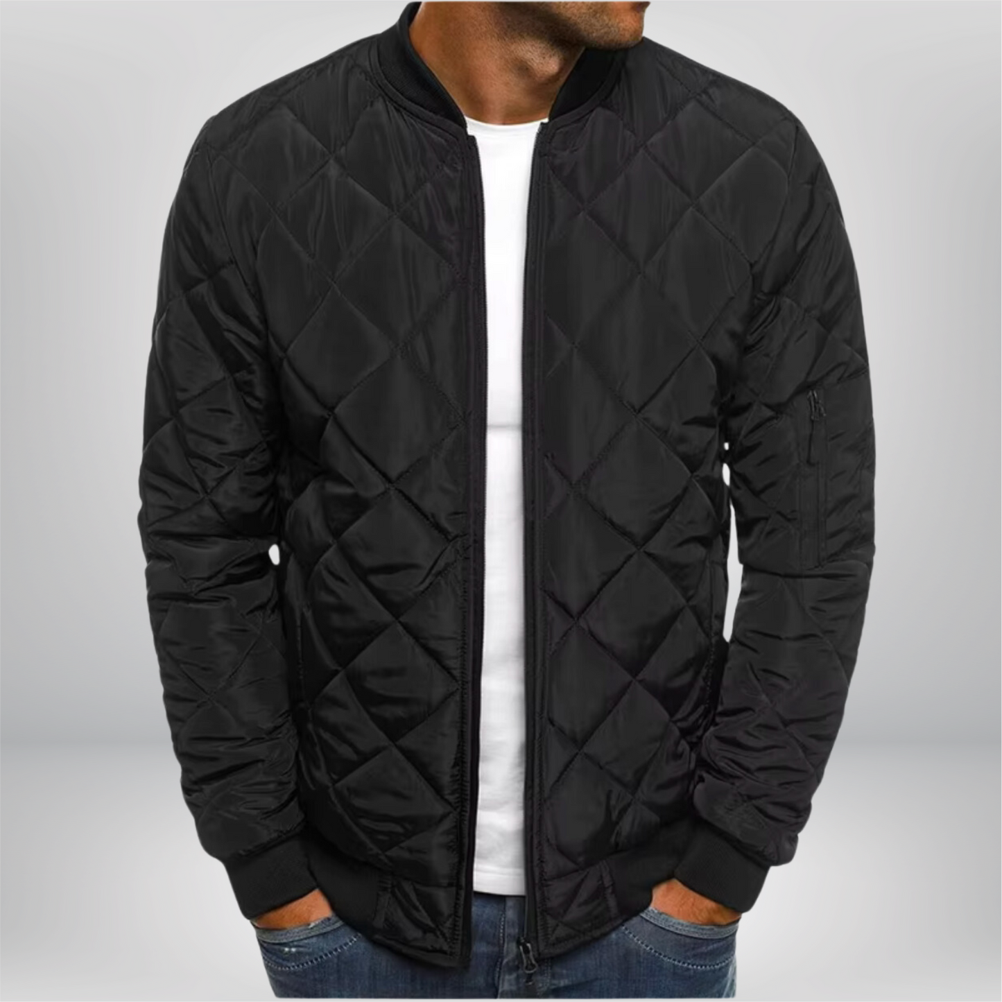 Bomber de hombre acolchada