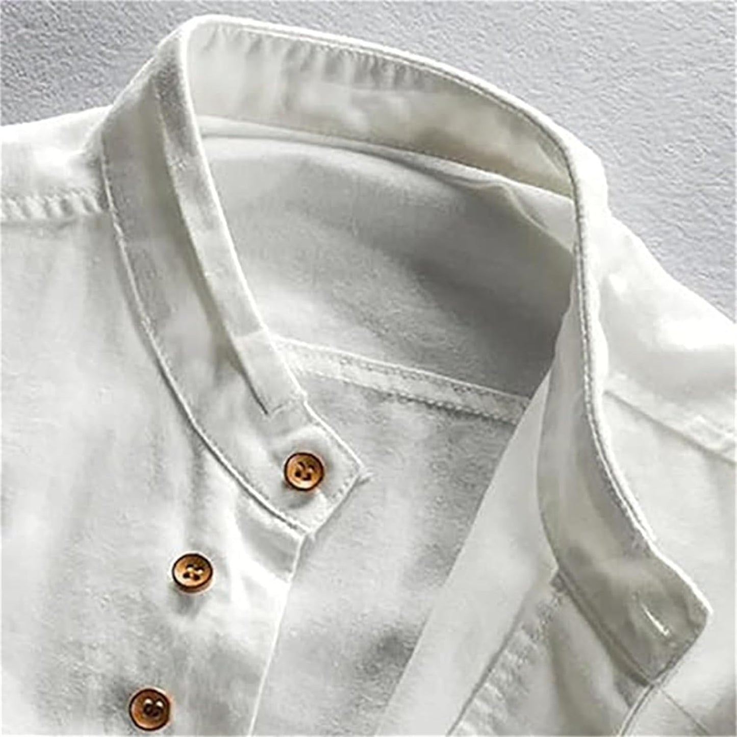 Camisa de lino con cuello mao