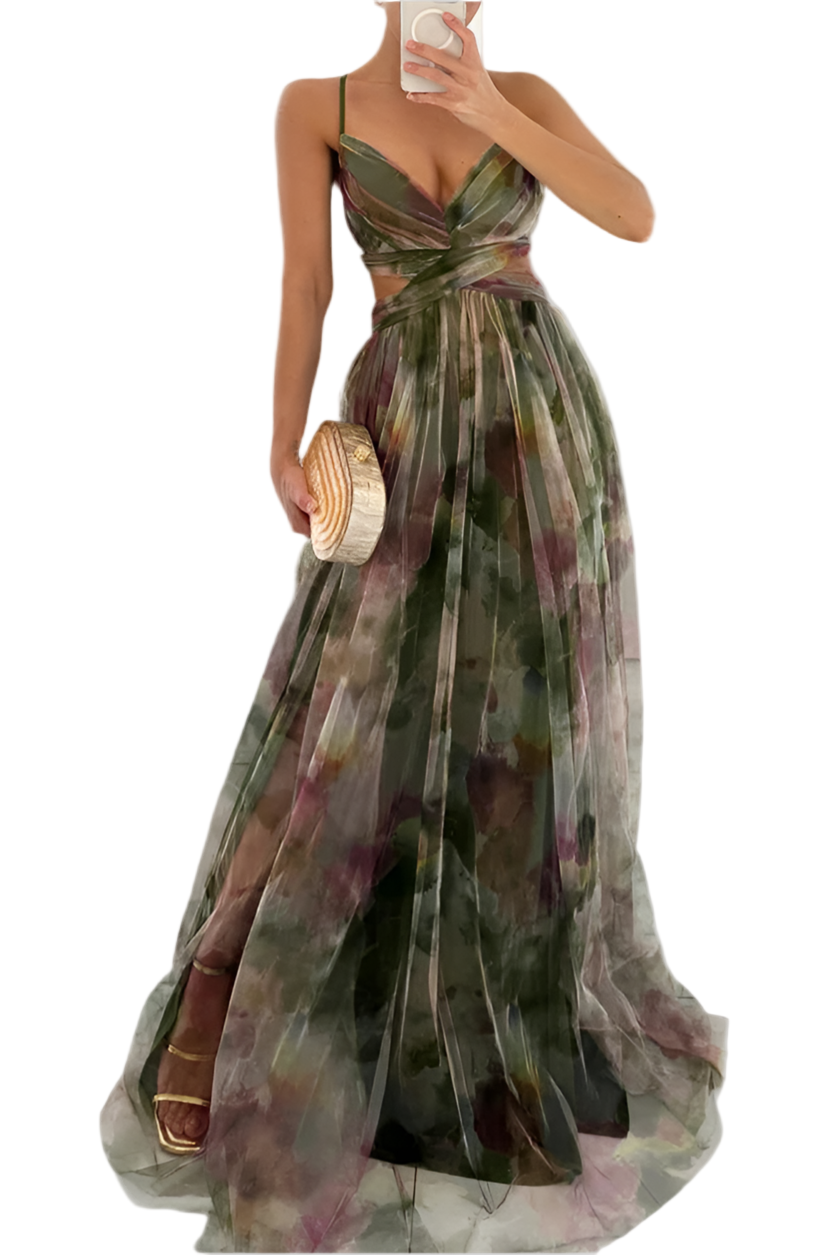 Ginna™ - Encantador Maxi-vestido con Estampado Floral