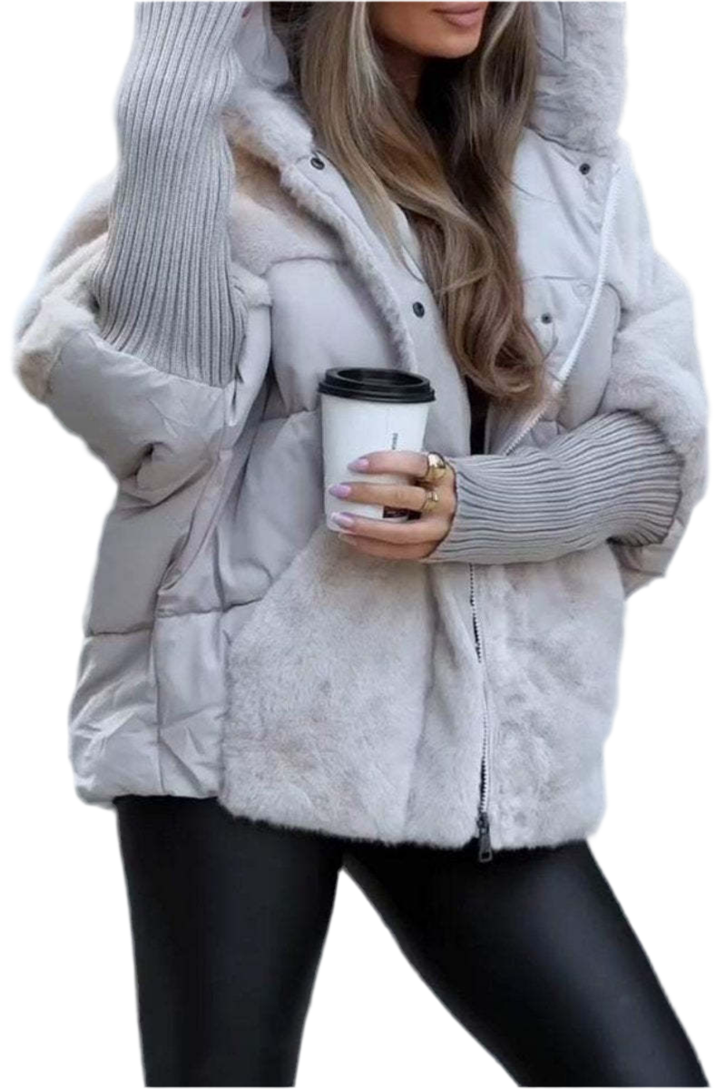 MILE | ABRIGO DE PIEL CON CAPUCHA