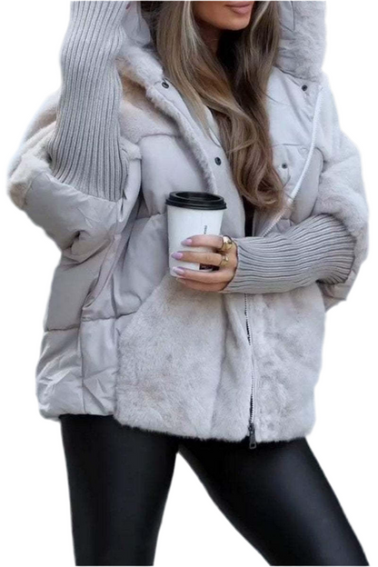 MILE | ABRIGO DE PIEL CON CAPUCHA