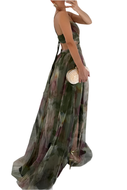 Ginna™ - Encantador Maxi-vestido con Estampado Floral