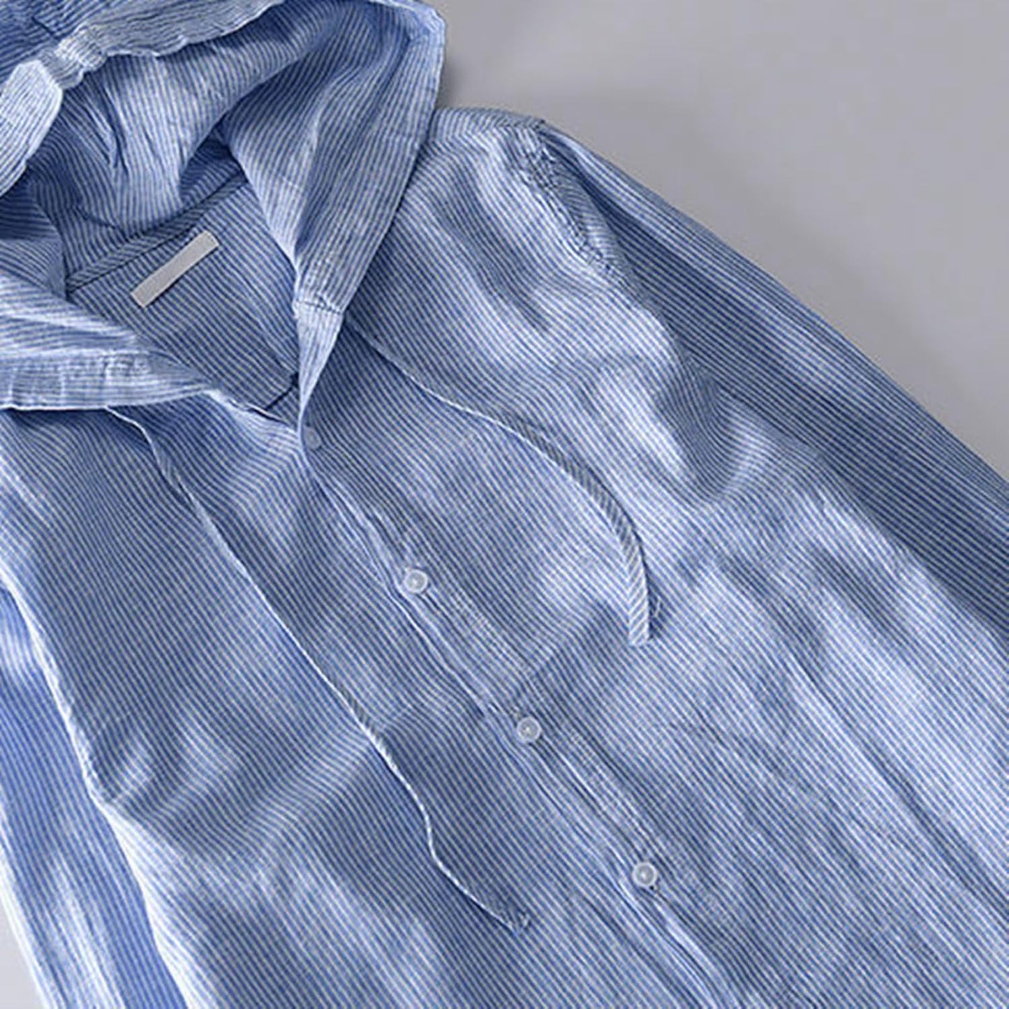 Sobrecamisa de lino con capucha