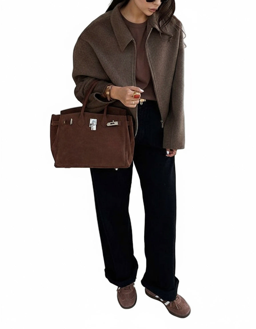 AMBAR | CHAQUETA CORTA CON CREMALLERA
