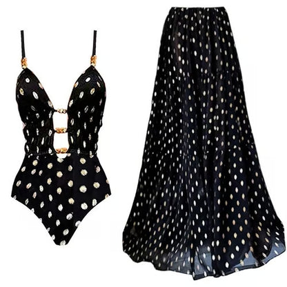 Traje de baño de dos piezas SerenaLuxe con dobladillo