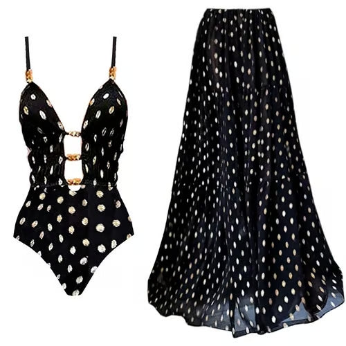 Traje de baño de dos piezas SerenaLuxe con dobladillo