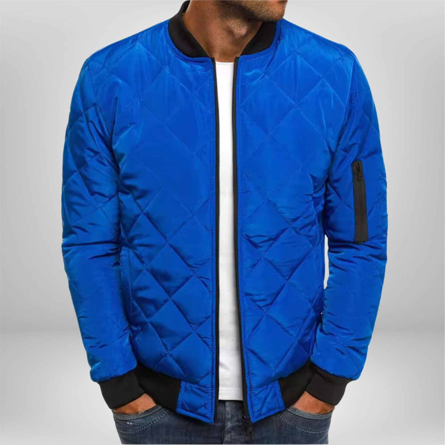 Bomber de hombre acolchada