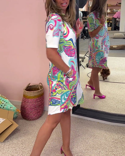 Nadia - Vestido midi estampado