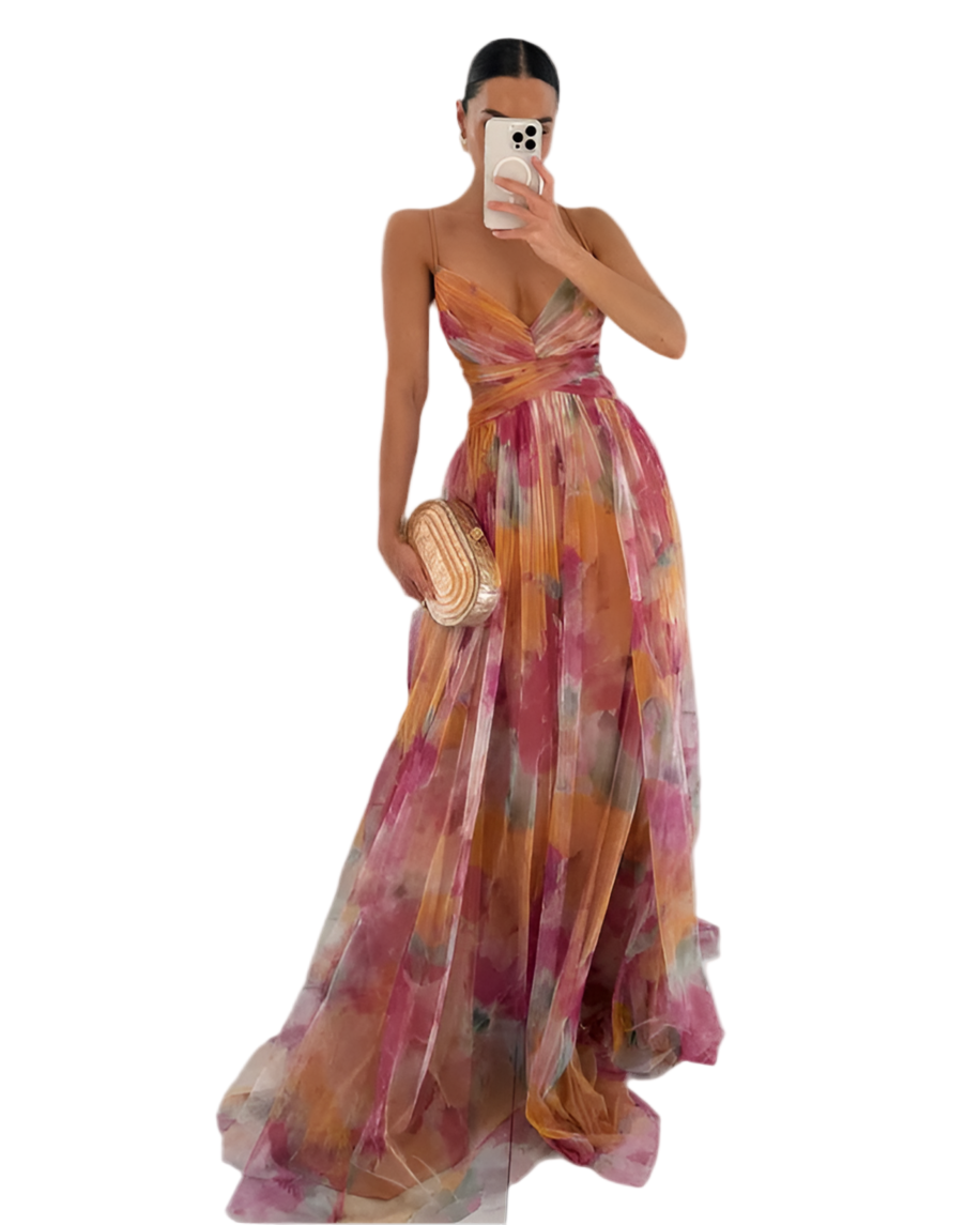 Ginna™ - Encantador Maxi-vestido con Estampado Floral