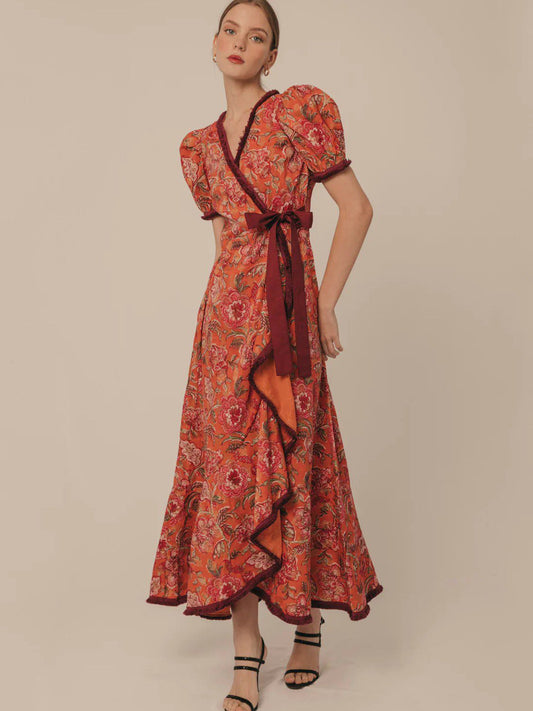 Rosa - Vestido largo estampado