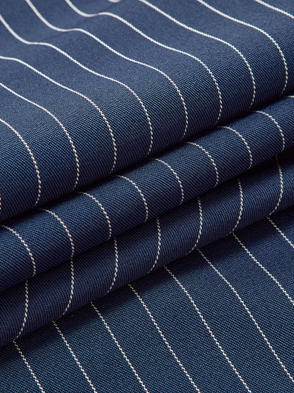 Pantalones Anchos Plisados con Rayas Diplomáticas