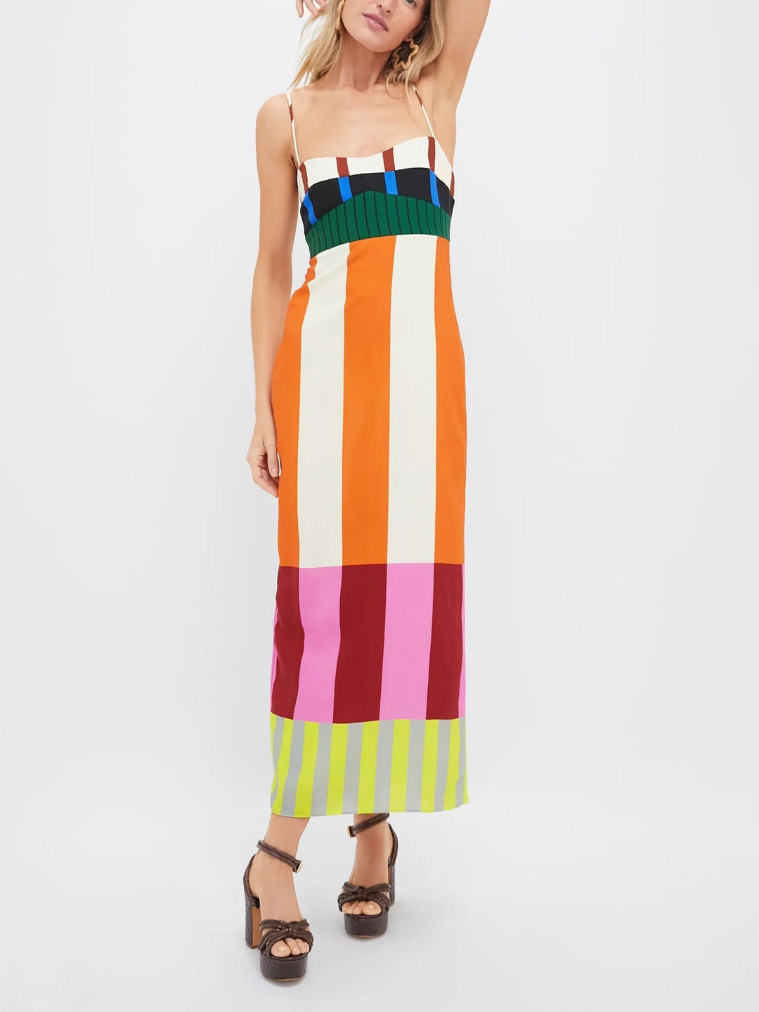 MURIEL - VESTIDO LARGO MULTICOLOR