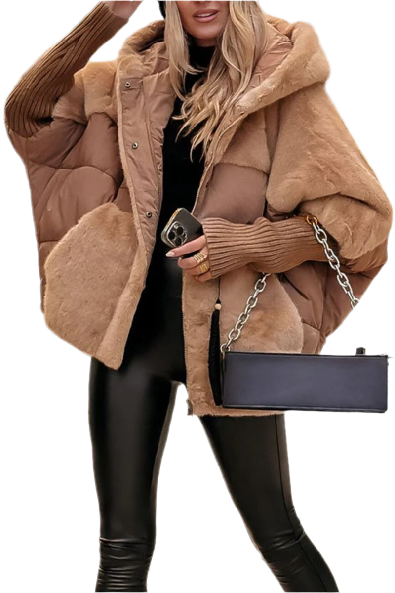 MILE | ABRIGO DE PIEL CON CAPUCHA