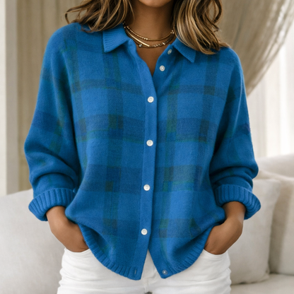 ANNA | CÁRDIGAN DE PUNTO A CUADROS ELEGANTE Y CÓMODO