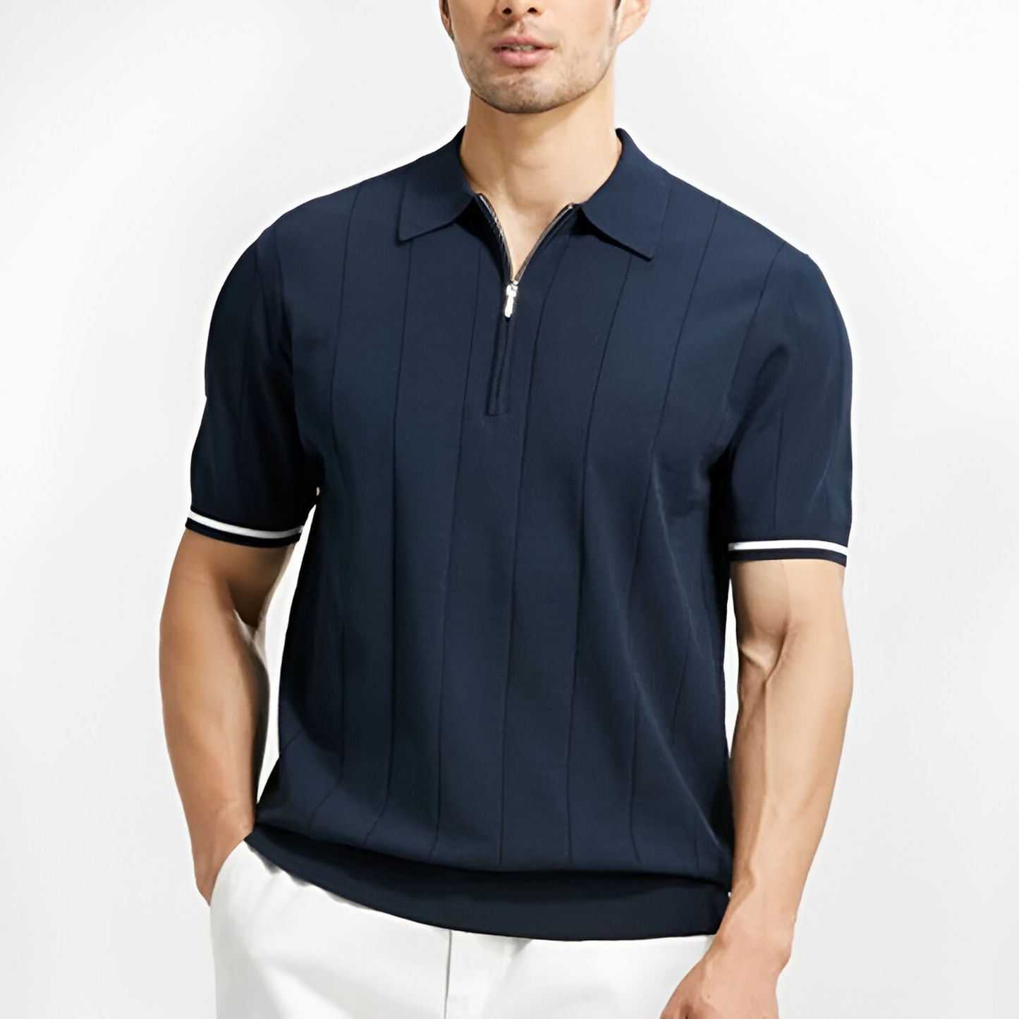 Lozano López – Polo con Cremallera Estilo Moderno