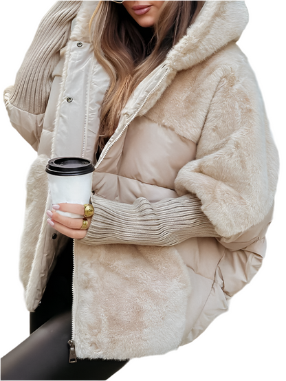 MILE | ABRIGO DE PIEL CON CAPUCHA