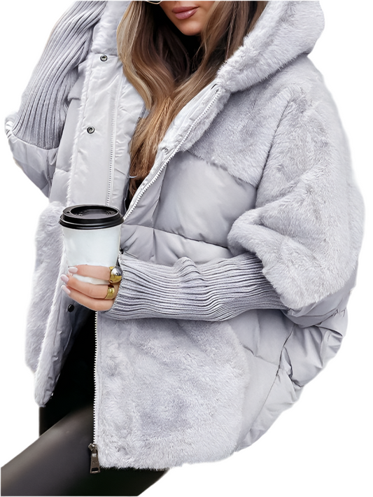 MILE | ABRIGO DE PIEL CON CAPUCHA