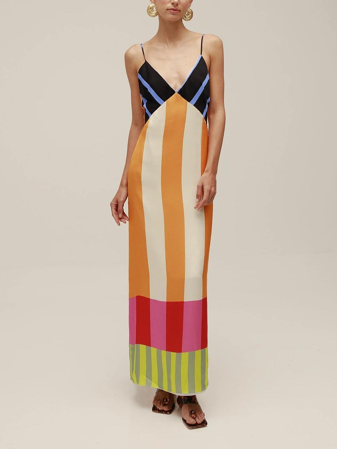 MURIEL - VESTIDO LARGO MULTICOLOR