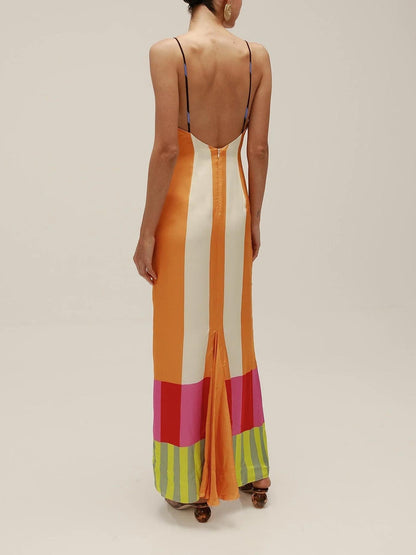 MURIEL - VESTIDO LARGO MULTICOLOR