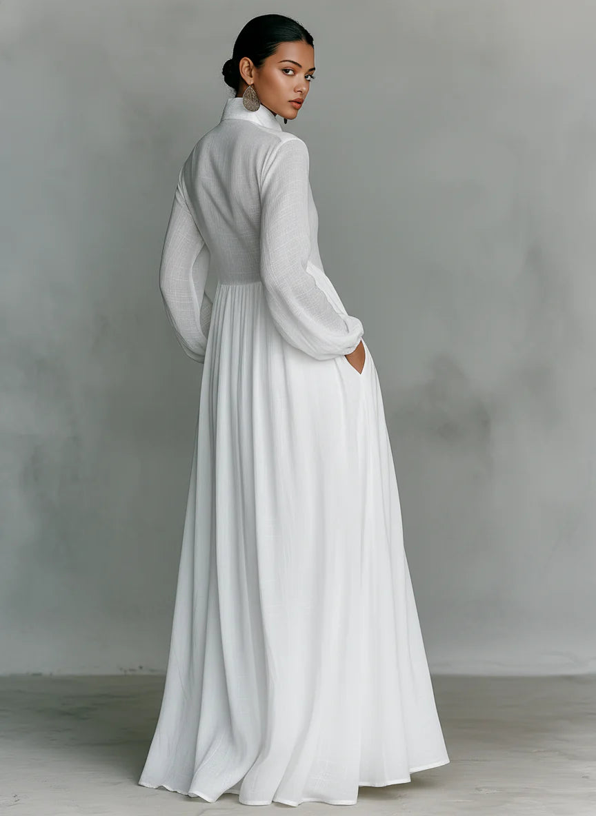 ALICIA™ | Vestido Maxi Natural