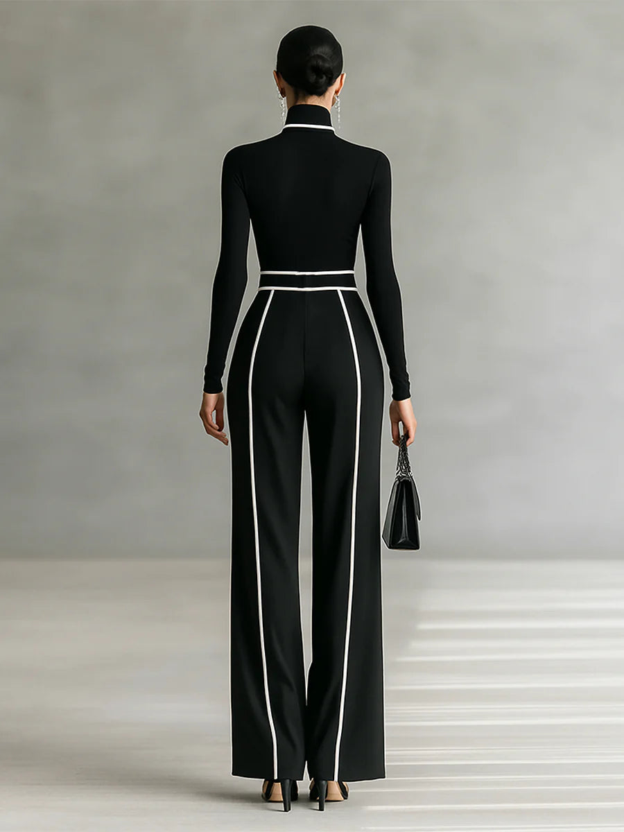 LARA™ | Conjunto Elegante de Dos Piezas con Cinturón Contrastado