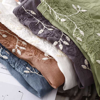 Vélemor | Bestickte Bluse mit Knopfleiste
