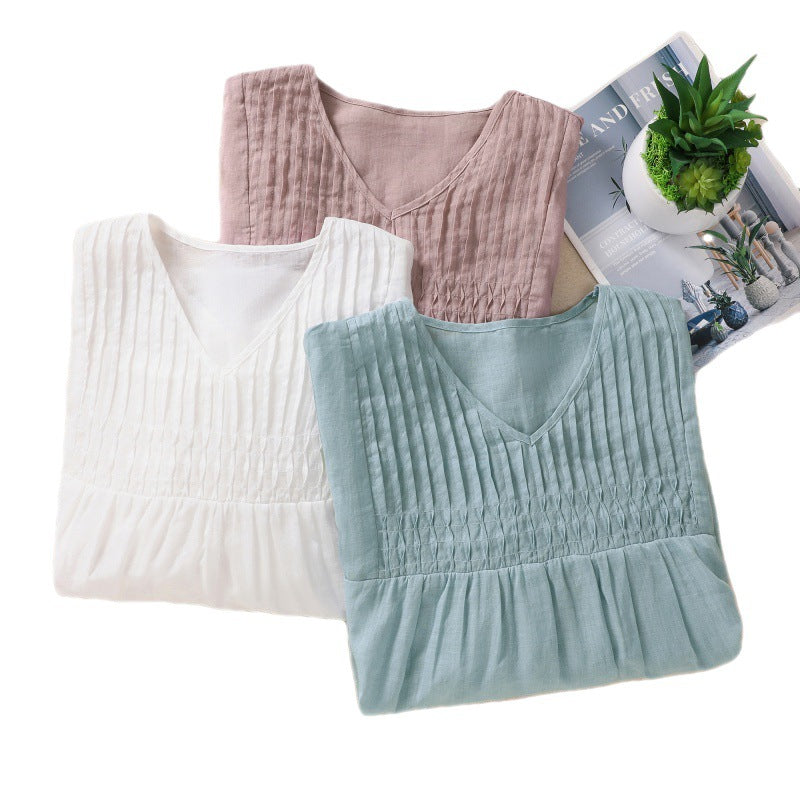 Bali | Blusa plisada con cuello en V