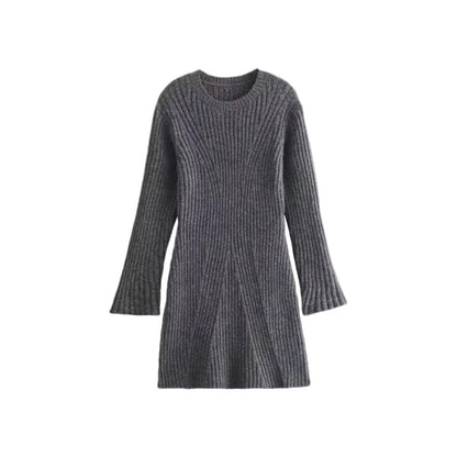 Venna - Midi vestido de punto de canalé