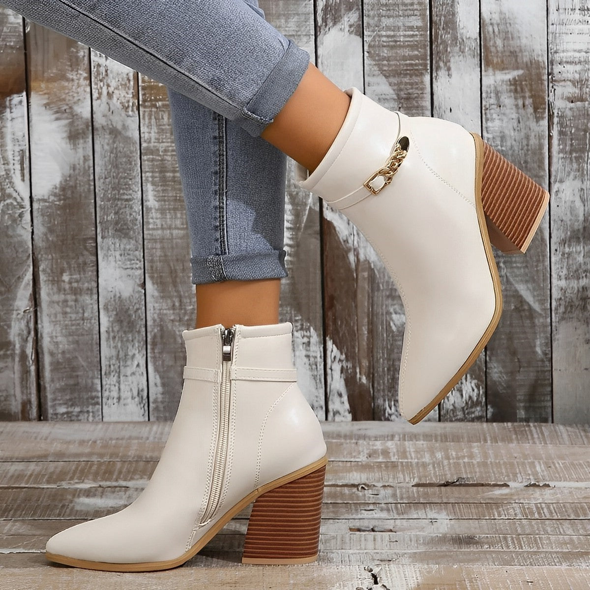 PATRIK - BOTAS DE CUERO CON TACÓN