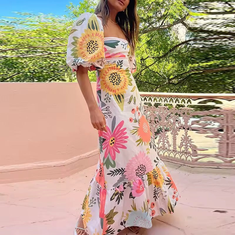 Fiore - Vestido largo estampado