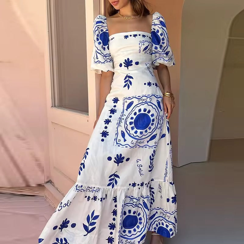 Fiore - Vestido largo estampado