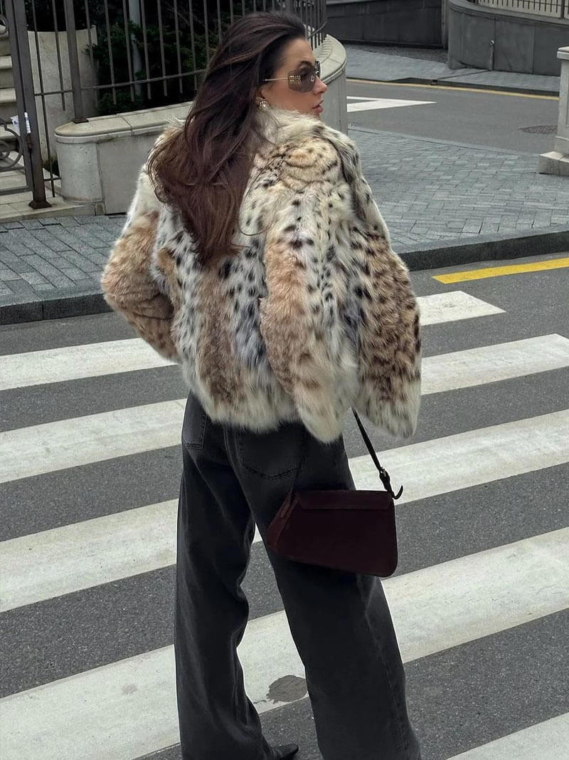 Abrigo animal print