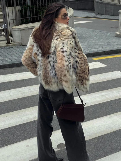 Abrigo animal print