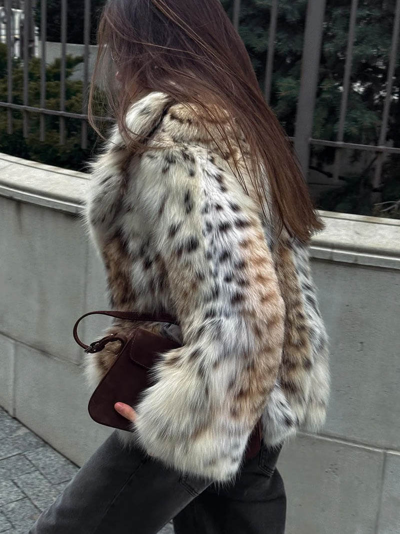 Abrigo animal print