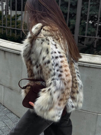 Abrigo animal print
