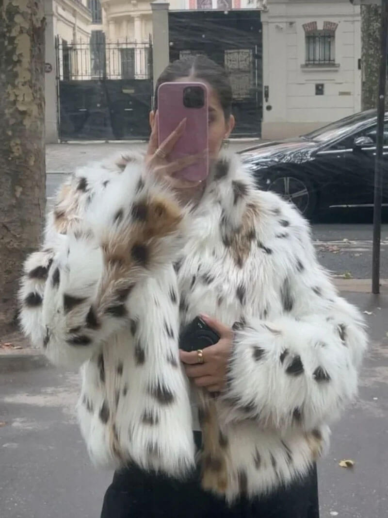 Abrigo animal print