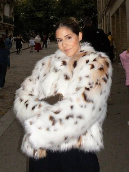 Abrigo animal print
