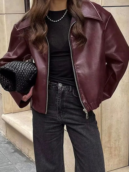 Bomber de cuero